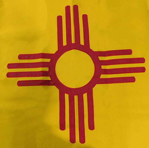 5X8 FT State of New Mexico HUGE Embroidered SEWN SYNTHETIC COTTON Flag Banner - Picture 7 of 11