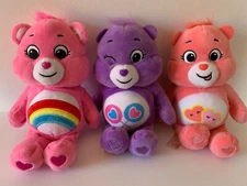 CARE BEAR PLUSH   lot of 3   10"     2021