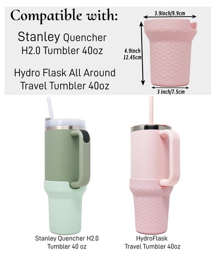 2 Pack Silicone Boot for Stanley Quencher Tumbler H2.0 40oz USA SELLER FAST SHIP - Picture 4 of 18