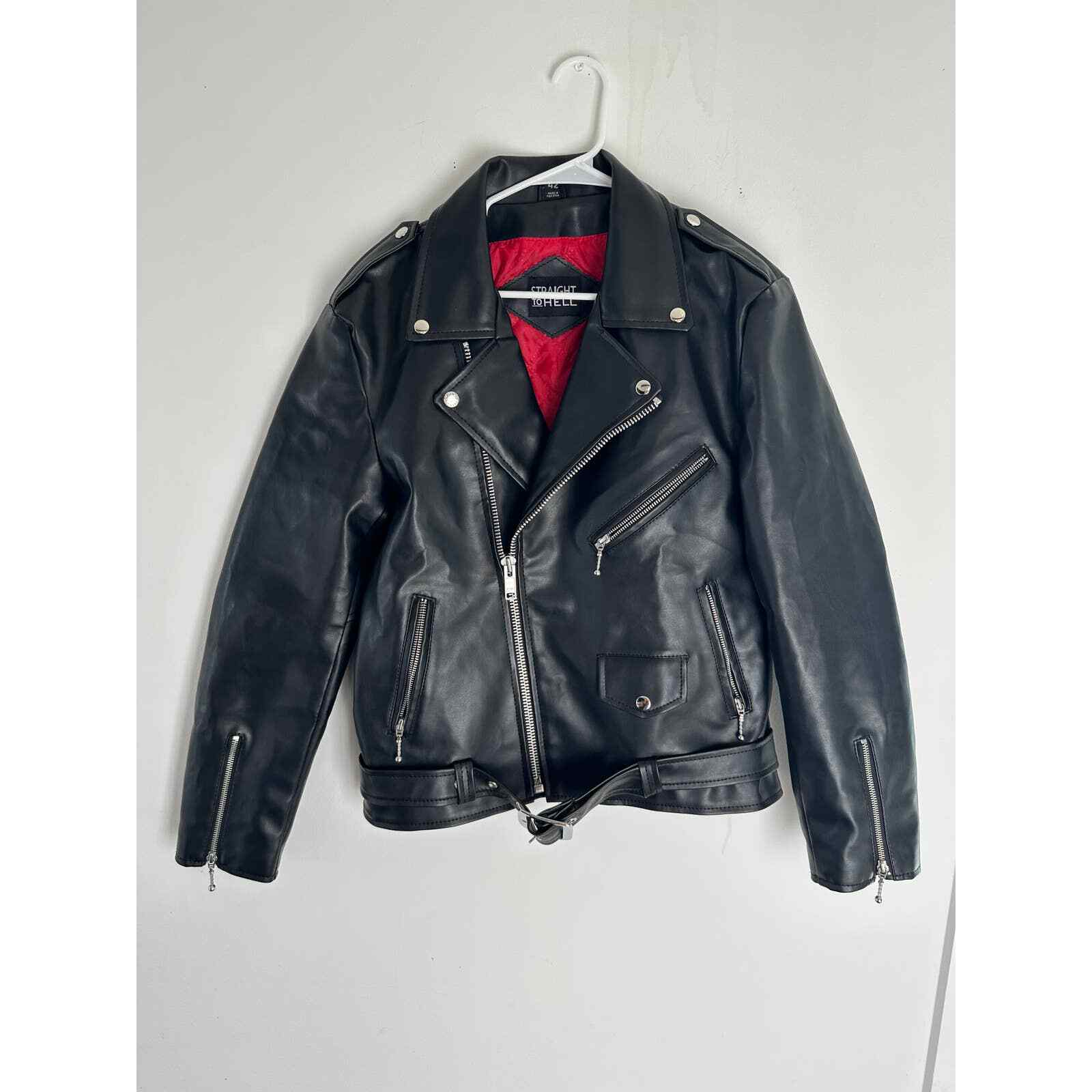 Straight to Hell Jet Varsity Jacket