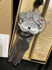 Pet Memorial Wind Chime - 18" Metal Casted Pawprint - A Beautiful...