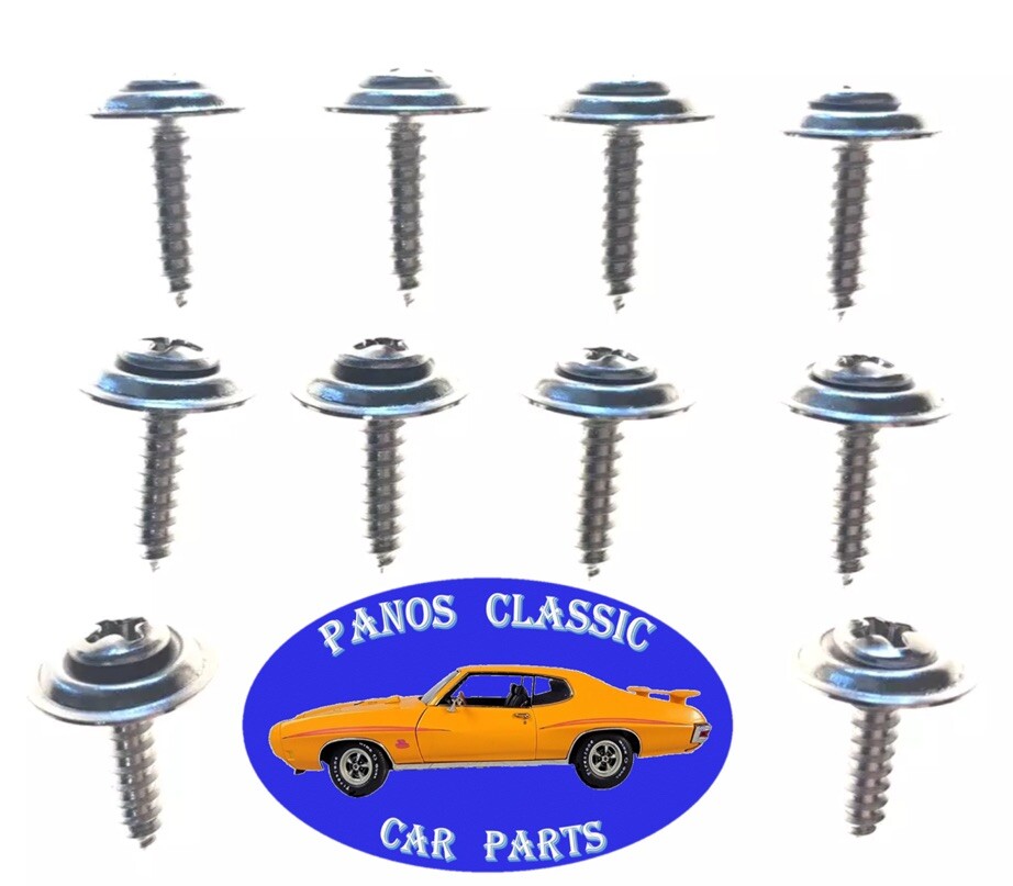 #6 x 5/8" Phillips Oval SEMS #6 Head Tapping Screw GM Chrome Plated 10pc Set 275