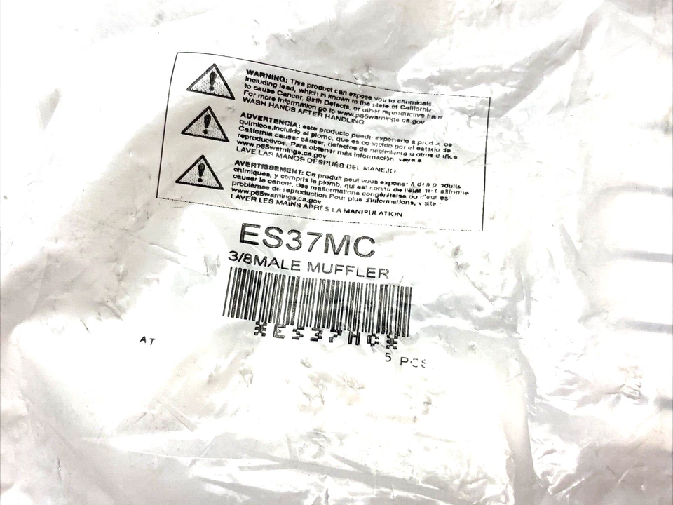 "Silenciador de escape neumático Parker ES37MC 3/8"" NPT cuerpo de aluminio paquete de 5" Foto 4 de 4