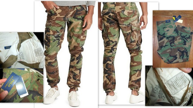 ralph lauren camo cotton surplus cargo pant