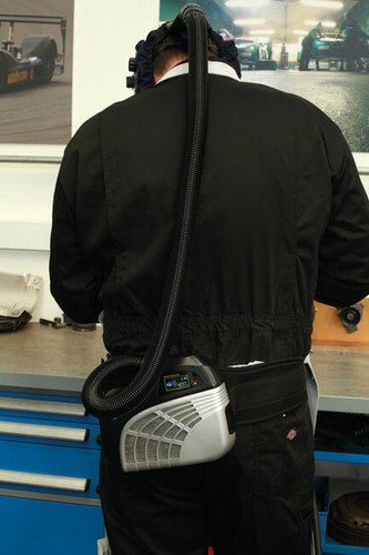 Casco de soldadura oscurecimiento automático con respirador proteger partículas de humos de borde - Imagen 10 de 12