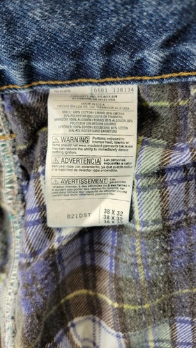 Carhartt Men's Actual 📏 36x31 B21 DST Blue Denim Jeans Flannel Lined - Picture 10 of 10