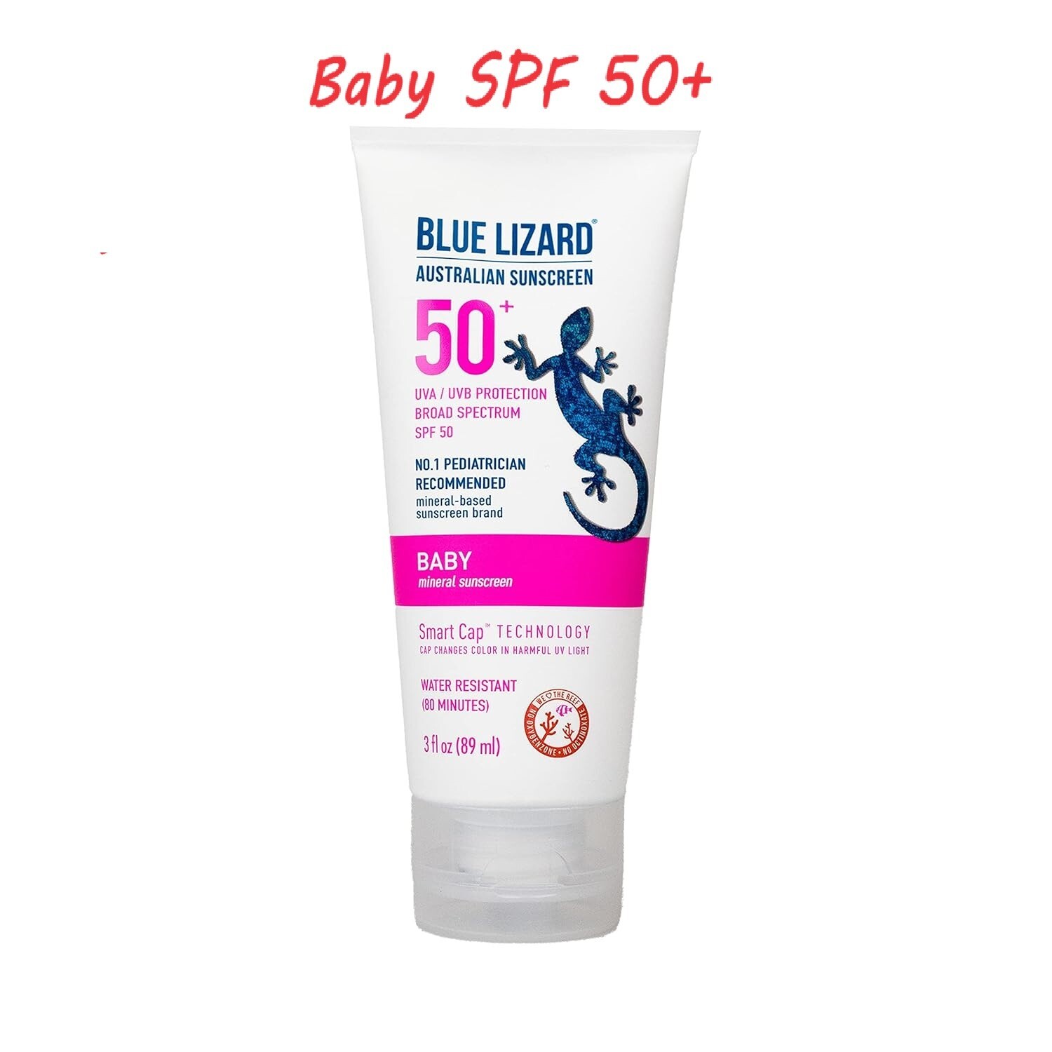 Protector Solar Mineral para Bebé BLUE LIZARD CON Óxido de Zinc, FPS 50+, Resistente al Agua