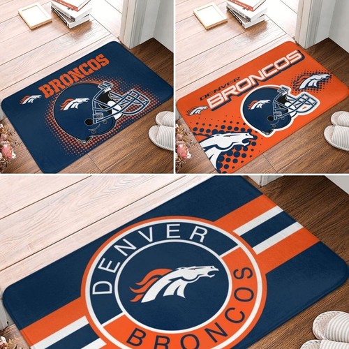 Alfombra Broncos Denver 16x24 pulgadas felpudo alfombrilla antideslizante decoración del hogar - Imagen 1 de 12