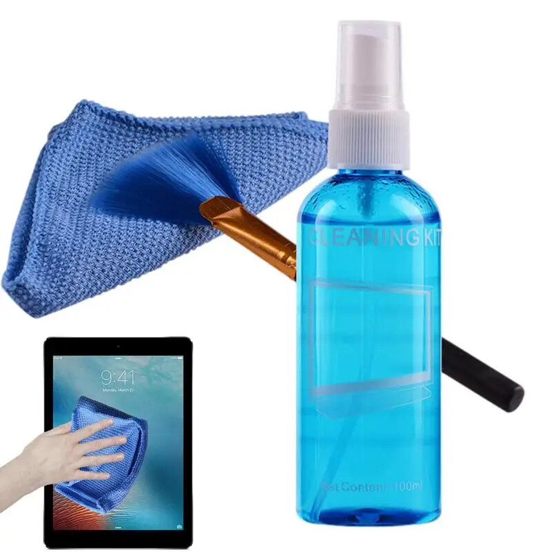 Screen Cleaning Spray Set 3 in 1 Screen Cleaning Suits Kit with Brush For Laptop