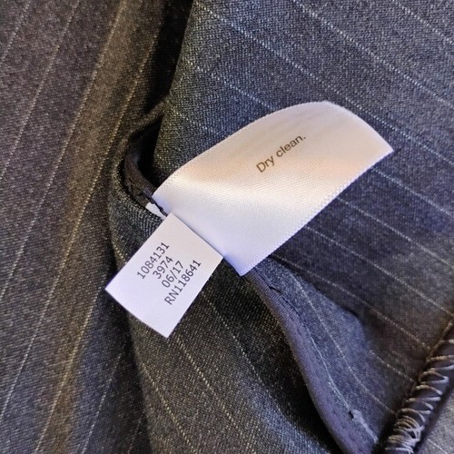 Lane Bryant Pinstriped Single Breasted Career Blazer Pleated Gray Plus Size 22 - Picture 9 of 13