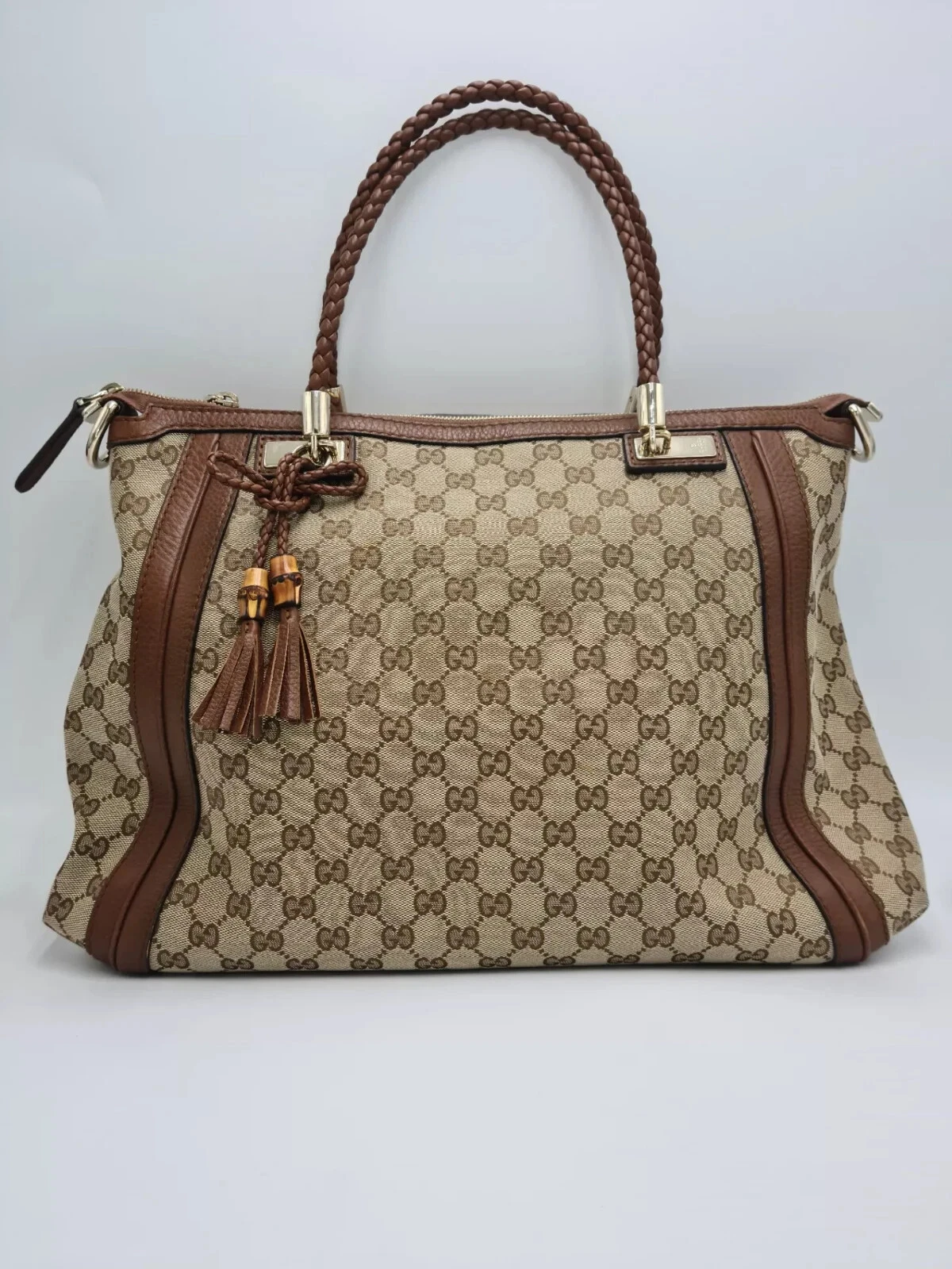 Sac fourre tout Gucci GG toile et cuir Bella