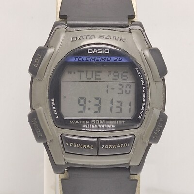 Casio Data Bank DB-35H Module 1600 Telememo Illuminator Vintage Watch