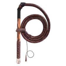 Stock Whip Australian Leather Whip 07 feet long 18inches Bamboo Wood Handle Whip