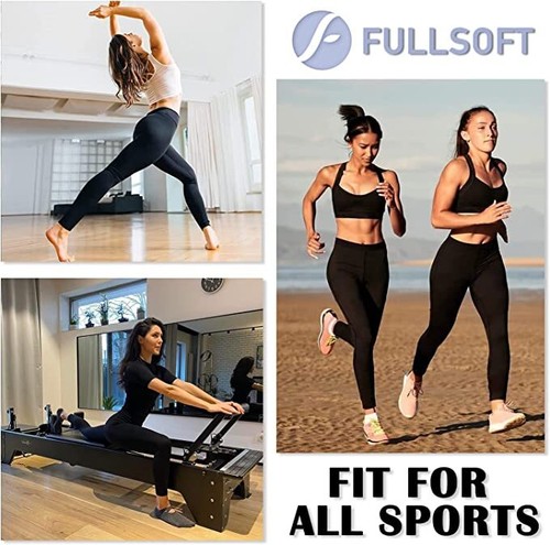 FULLSOFT 3 Pack Leggings for Women Non See Through-Workout High Waisted Tummy - Picture 3 of 6