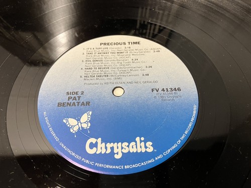 PAT BENATAR Precious Time Vinyl - Original 1981 LP Record Album Vintage - Picture 4 of 8