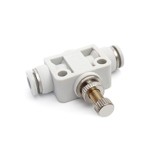 4mm to 12mm Choke Valve Pneumatic Hose Tube T-shape Connectors Fittings Push-in - Picture 2 of 10