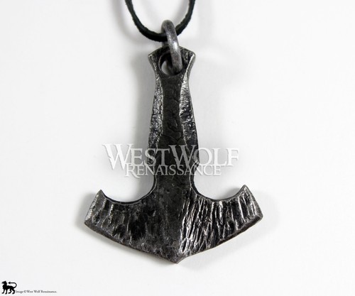 Hand-Forged Viking MJOLNIR Thor's Hammer Pendant - Norse/Medieval/Jewelry/Skyrim - Picture 3 of 5