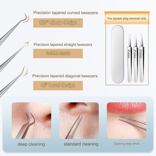 Samcos Precision Tweezers JAPAN 0.1 mm tip wide Extra Fine Tweezer pimple Remove - Bild 6 von 9
