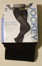 Jockey Smart Shapers Opaque Tights, Size 4, Color Black, New with Tags