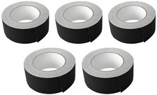  5 Rolls Rockville Pro Audio/Stage Wire ROCK GAFF Black Gaffers Tape 2"x100 Ft
