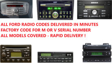 *INSTANT* FORD TRANSIT CONNECT FOCUS ST RADIO CODE M OR V SERIAL 4500 6000CD 