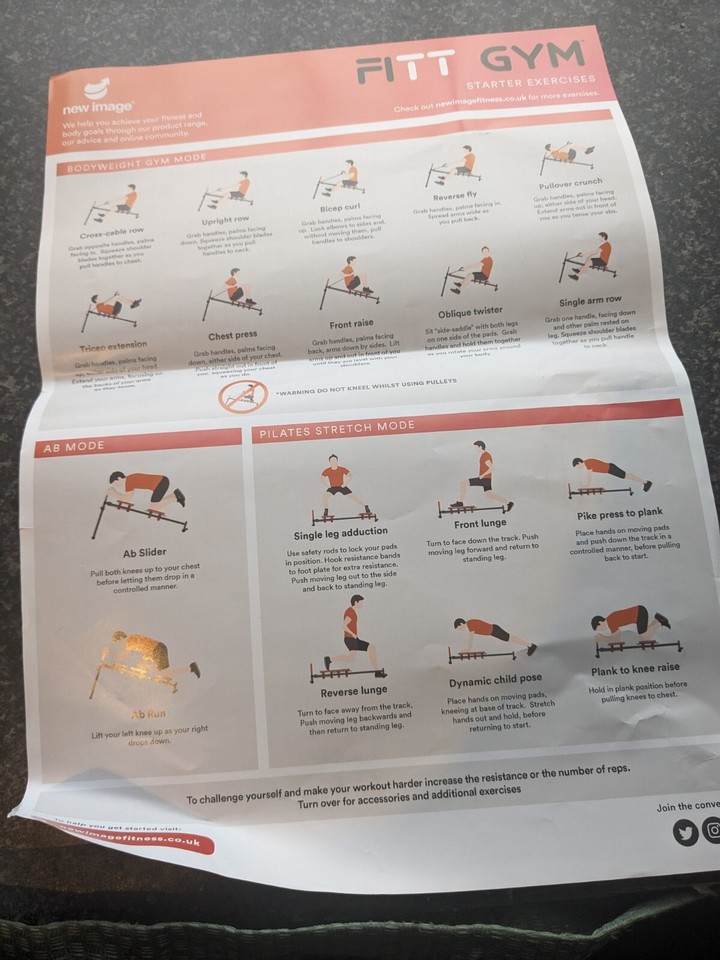 FITT Gym by New Image Bodyweight Ab Trainer Pilates Reformer Home Gym