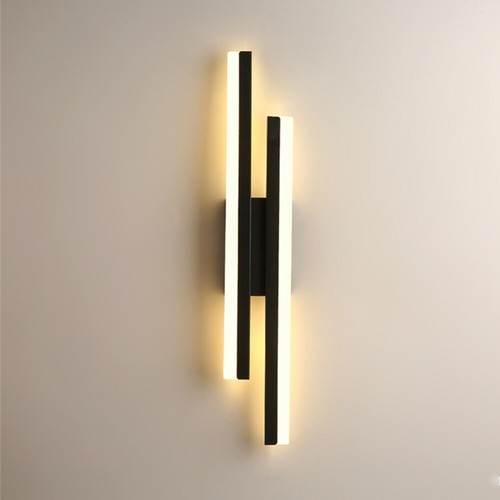Modern LED Wall Light Wall Sconce Black Wireless Long Wall Lighting Fixture - Picture 3 of 22