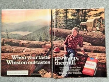 WINSTON CIGARETTES / LEA & PERRINS / WOLFSCHMIDT VODKA ORIG. VTG 1979 PHOTO AD, 