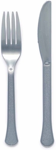 Eco-Friendly Re-usable Plastic Party Mixed Cutlery x24 - Picture 33 of 36