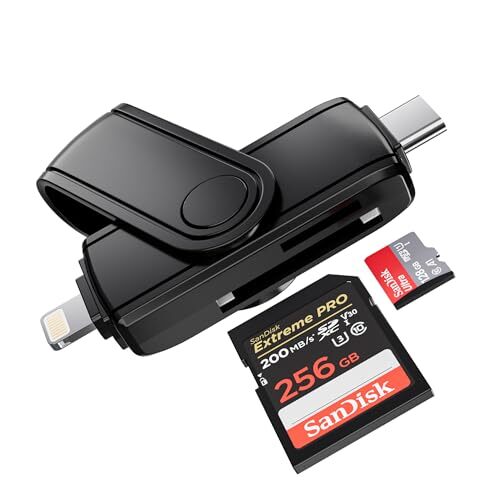SD Card Reader for iPhone iPad, Lightning & USB-C Dual Connector Memory SD Ca...-image