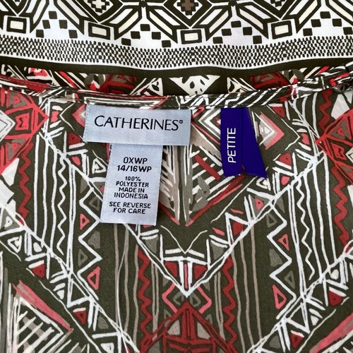 Catherines Kimono Jacket Womens Size 0X Petite 14/16 Southwest Print 3/4 Sleeve - Picture 9 of 13