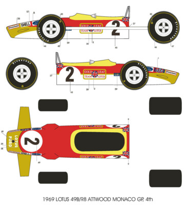 ミニカー Quartzo 4011,4012 LOTUS49B GOLD LEAF 69 Quartzo 4011,4012 LOTUS49B GOLD LEAF 69