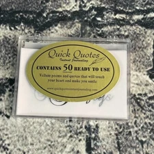 Quick Quotes 50 HERITAGE READY TO USE VELLUM POEMS & Quotes