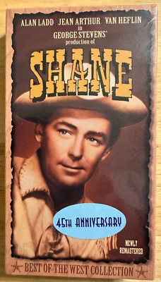 Shane (VHS, 1998, 1953 Film) Alan Ladd/Van Heflin ~BRAND NEW/SEALED W