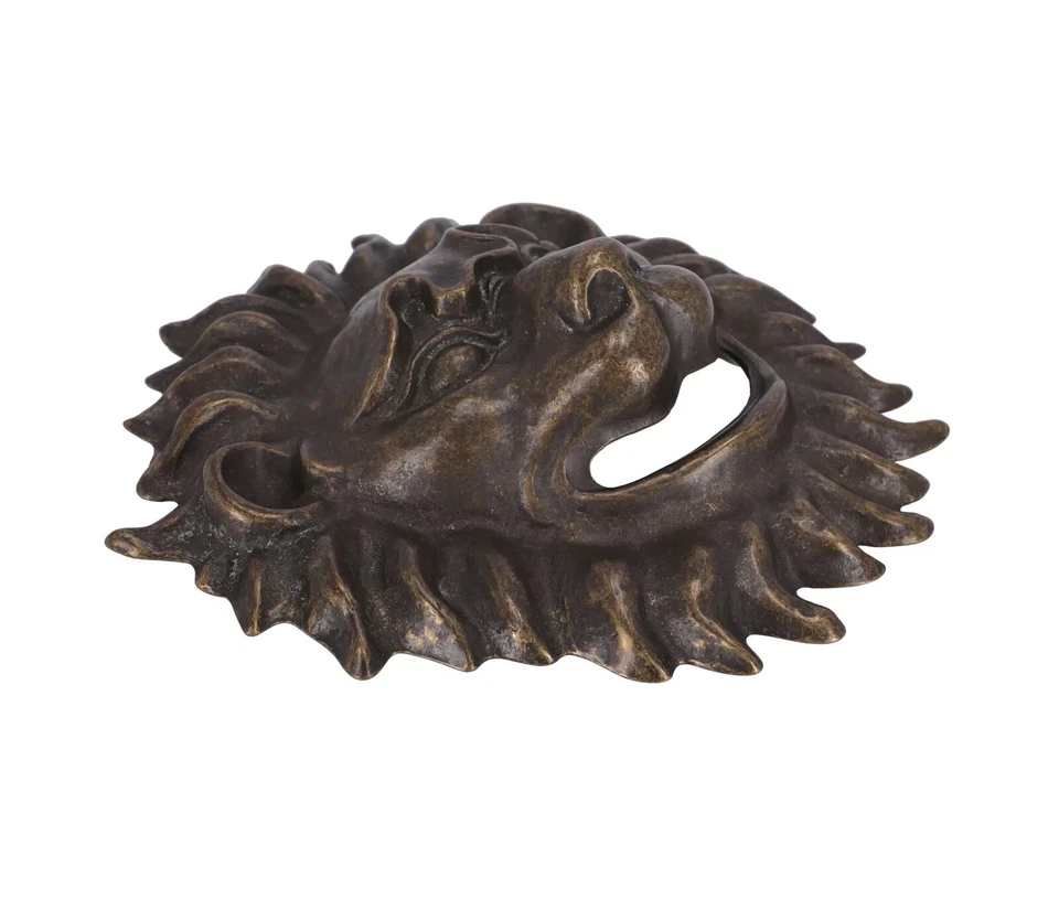 Masque En Laiton Poli Massif Pour Fontaine Tête De Lion - Photo 2/4