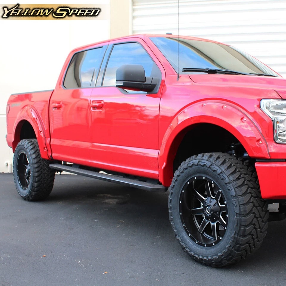 Fit For 2009-2014 Ford F150 Pocket Rivet Bolt-on Style Fender Flares Smooth - Image 2 of 4