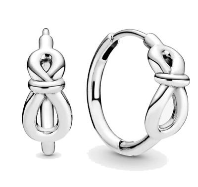 925 Sterling Silver Polished Heart Knot Hoop Earrings 925 Sterling Silver Polished Heart Knot Hoop Earrings