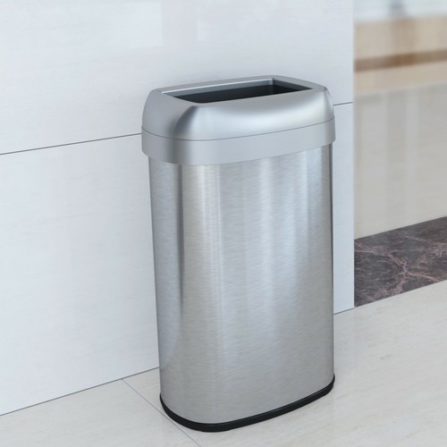 16 Gallon Open Top Stainless Steel Touchless Sensor Automatic Recycle Trash Can - Picture 4 of 6