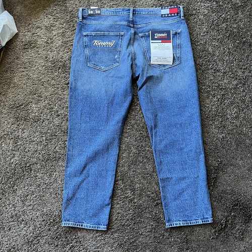 Tommy Hilfiger Tommy Jeans Men Regular Tapered Dad Jeans Embroidered Logo 38/30 - Picture 21 of 24