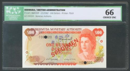 Bermuda. 1 To 100 Dollars. (1978ca) . Bermuda Monetary Authory. Specimen. ( Pick - Zdjęcie 1 z 12