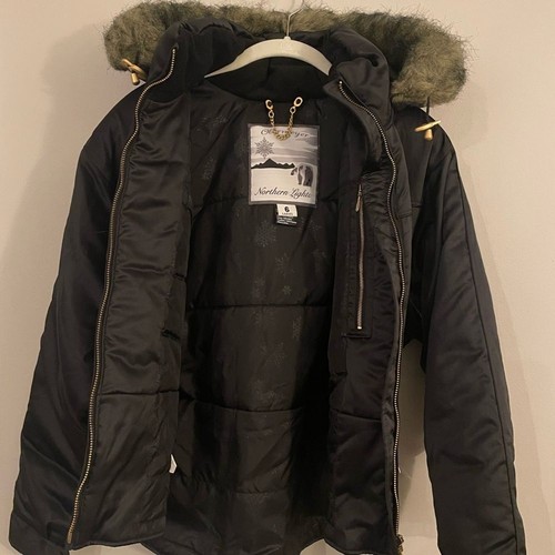 OBERMEYER Parka NWT Classic Black Faux Fur Hood Ski Snowboard Winter Jacket Sz 6 - Picture 5 of 15