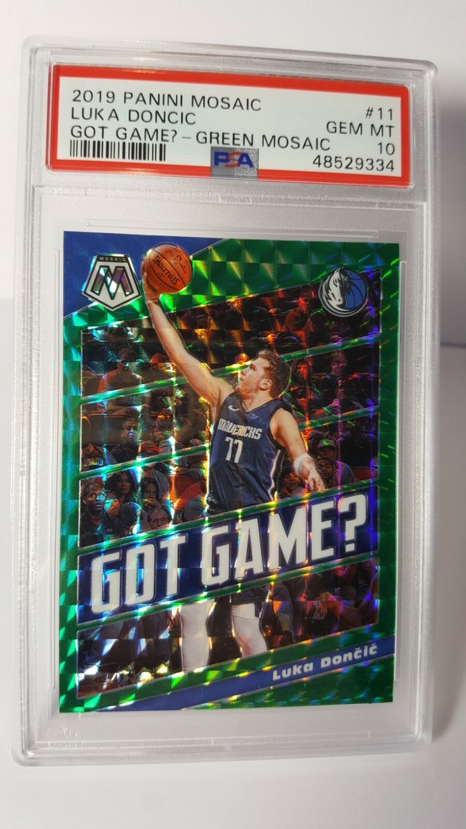2019-20 Panini Mosaic LUKA DONCIC #11 Got Game? Green Mosaic 2019-20 Panini Mosaic LUKA DONCIC #11 Got Game? Green Mosaic