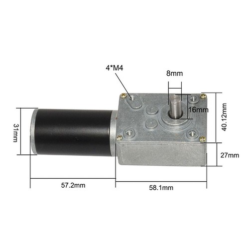 DC 12 24V Gear Box Motor High Torque Electric Power Speed Reduce Turbine Worm - Picture 10 of 19