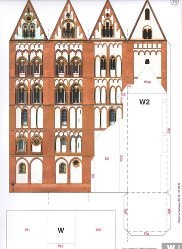 Card Model Kit – Limburg Cathedral - 第 3/6 張圖片