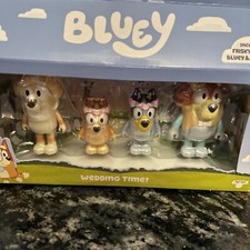 Bluey & Family Wedding Time 4 Pack of Figures Frisky Bingo Uncle Rad