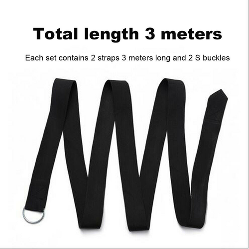2pcs Adjustable Hammock Straps Loop Tree Hanging Heavy Duty Suspension New - Picture 4 of 8