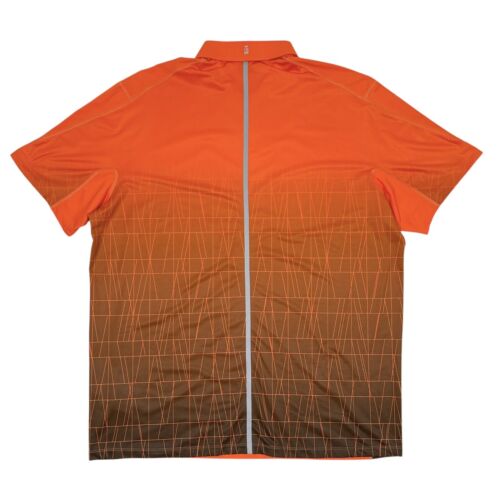 Nike Tiger Woods Collection Golf Poloshirt Herren Gr. XL Orange Atmungsaktiv Druckknopf - Bild 2 von 8