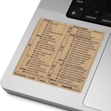 (2 Pack) Keyboard Shortcuts Vinyl Sticker for 13-16 inch MacBook Pro