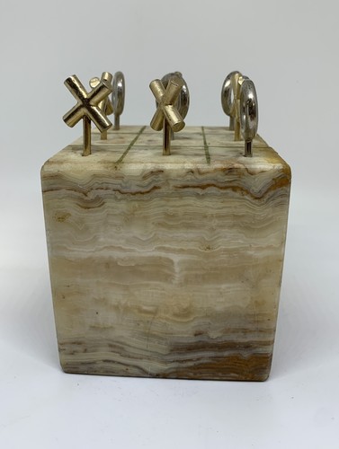 Vintage Rare Mid Century Modern Curtis Jere Onyx Tic-Tac-Toe Game - Picture 6 of 13