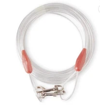 Vibrant Life 25ft Reflective Vinyl-Covered Tie-Out Cable for Dogs Up To 35 Pound